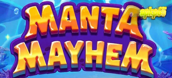 Ilustrasi visual bawah laut yang ceria dengan karakter makhluk laut dalam permainan slot Manta Mayhem.